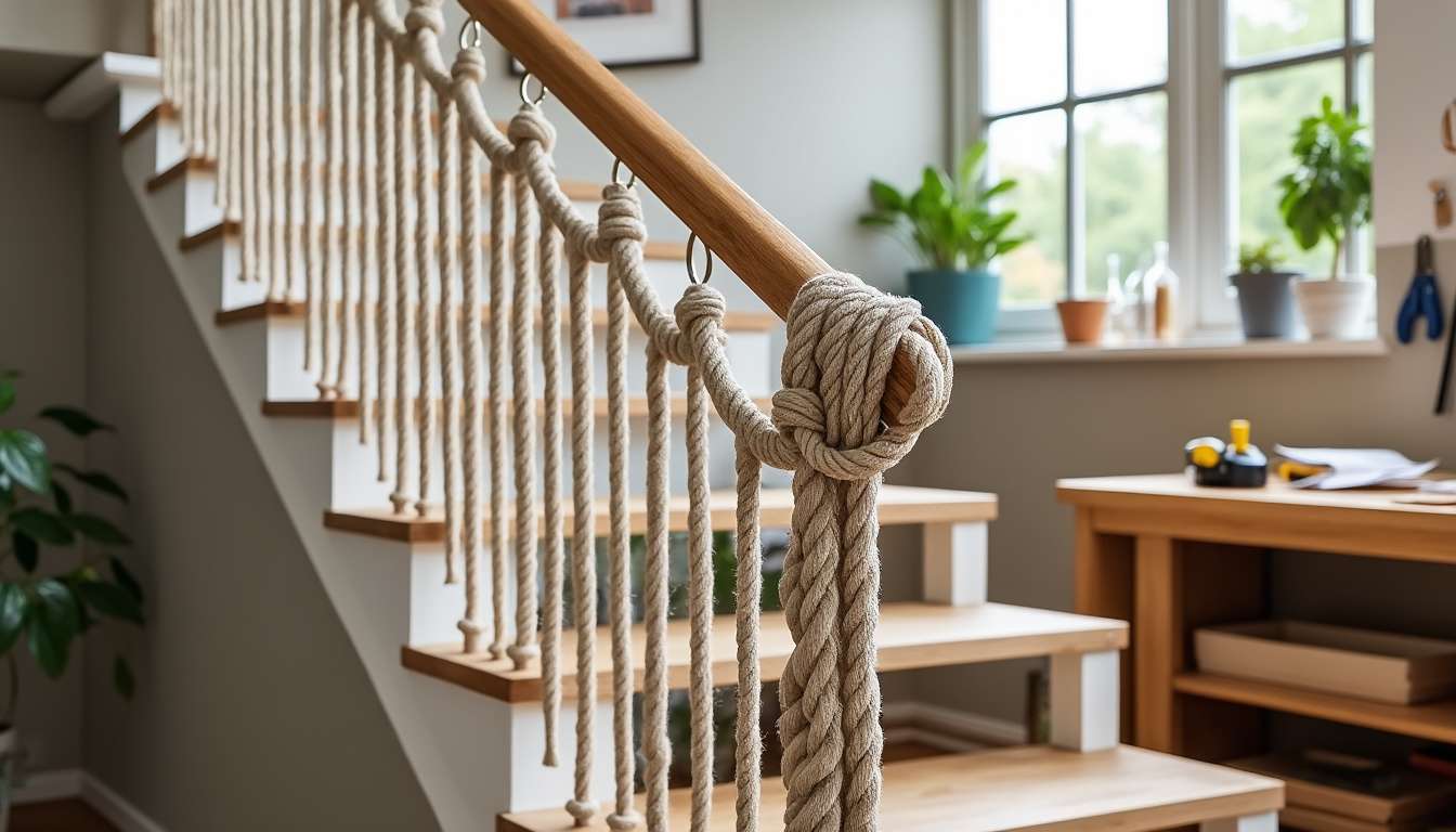 Comment fabriquer un garde-corps d’escalier en corde facilement