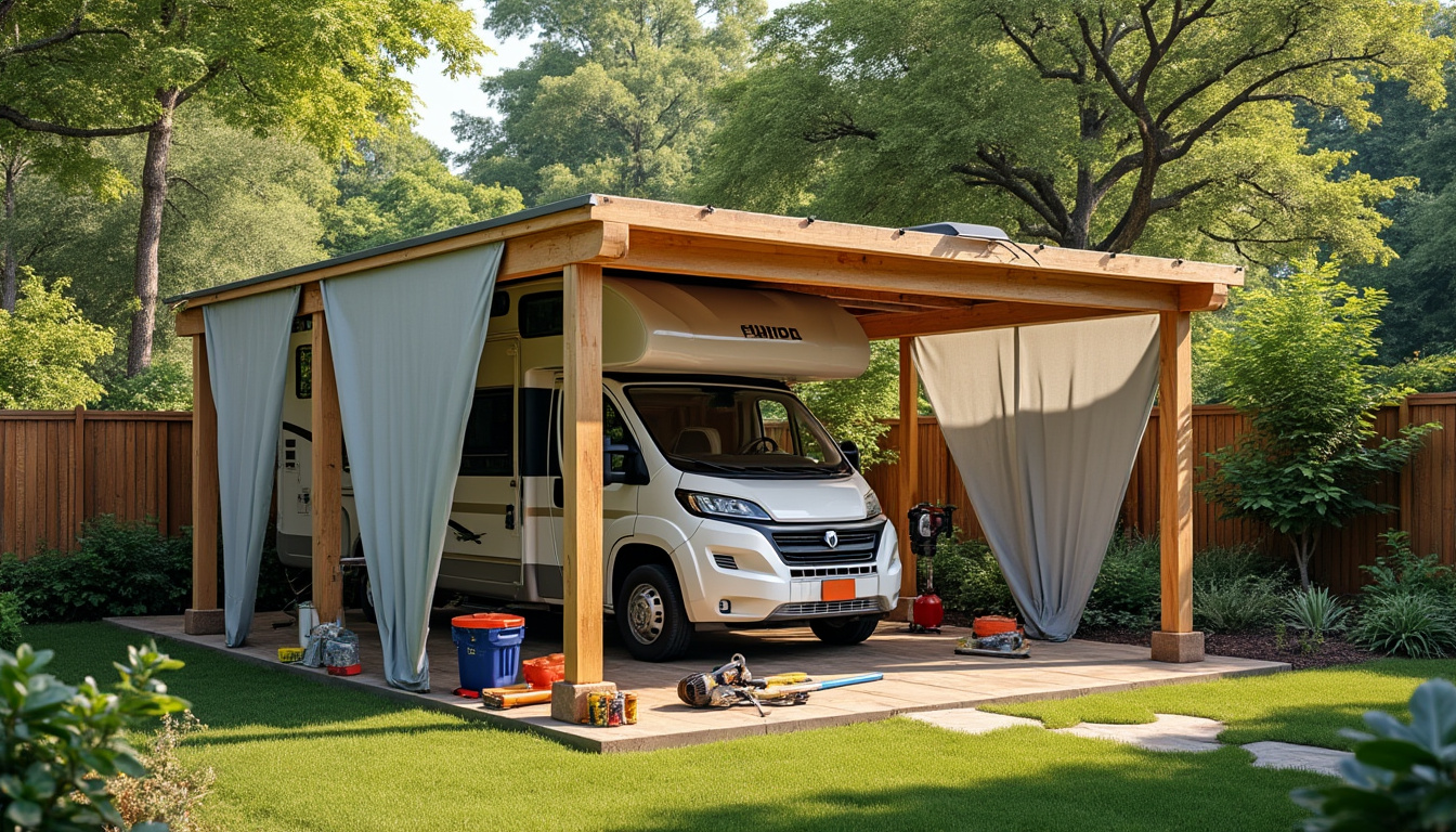 fabriquer un abri pour camping-car économique : les astuces pour réduire le budget
