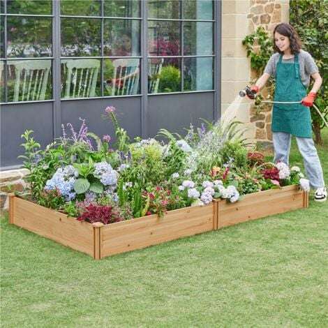 optez pour un bac de jardinage en bois pour cultiver vos plantes, légumes ou fleurs avec style et durabilité. idéal pour balcon, terrasse ou jardin, il apporte une touche naturelle à votre espace extérieur.